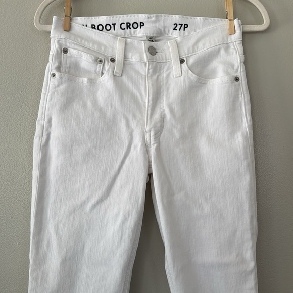 J Crew Demi Boot Crop Jean - White with Raw Hem - Picture 4 of 7